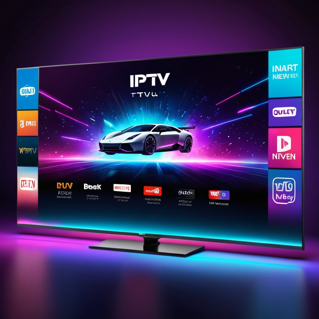 Illustration showing IPTV streaming on multiple devices – Smart TV, tablet, and smartphone (2025) internet protocol